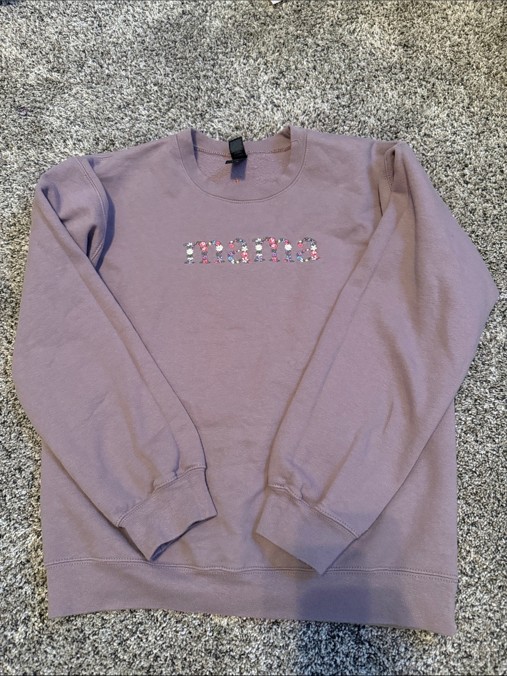 Lavender Floral 'mama' Crewneck Sweatshirt